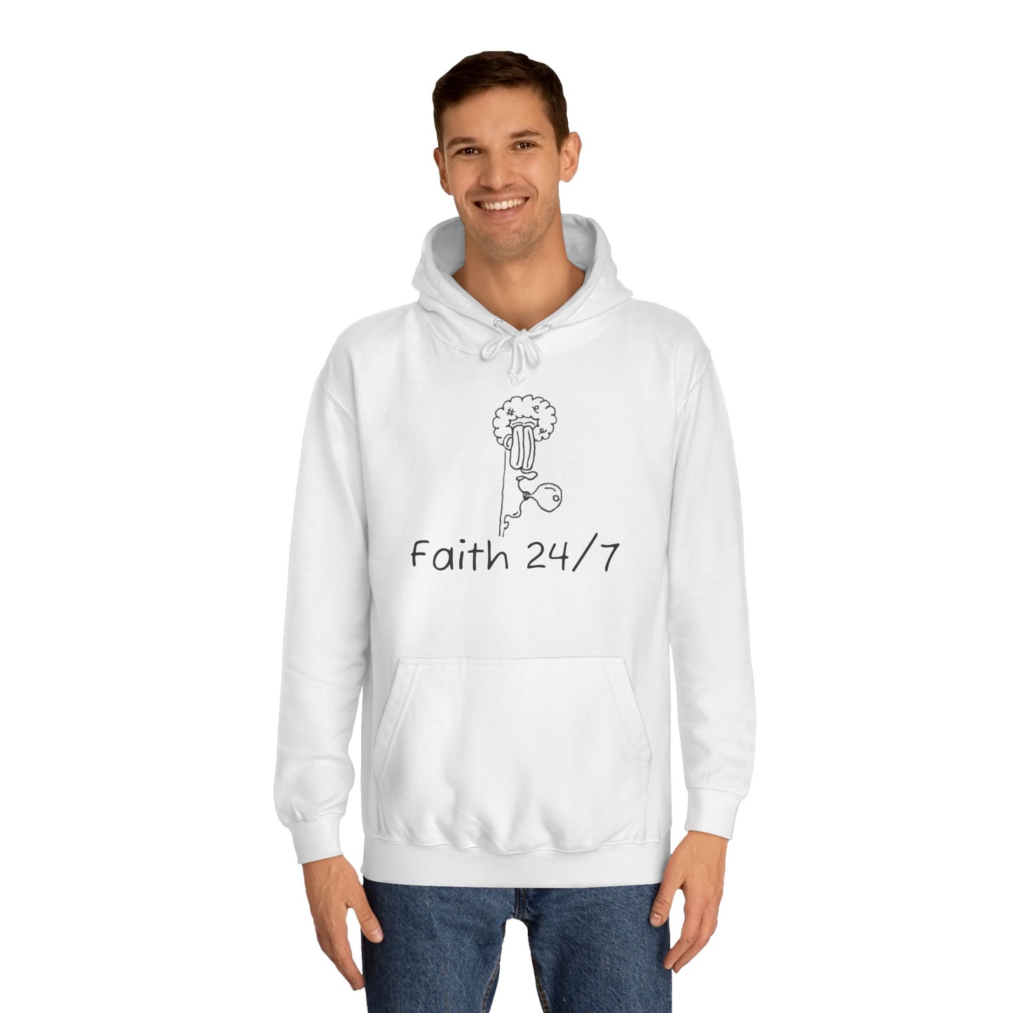 white Faith 24/7 Hoodie