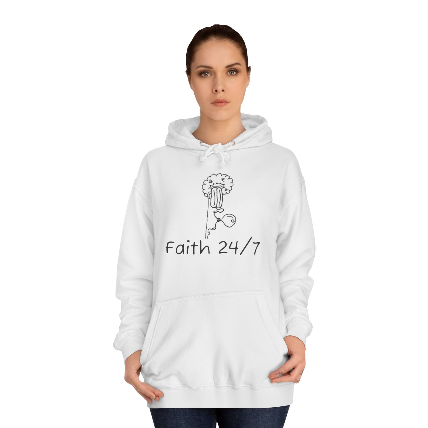 white Faith 24/7 Hoodie